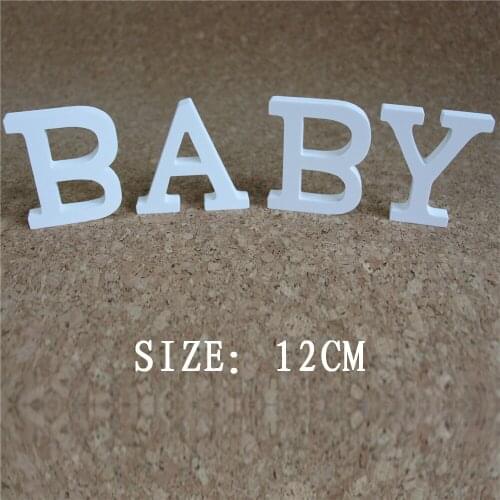 12cm Artificial wood letters Digital Number for Birthday wedding decoration Artificial wooden Butterfly crown heart Diamond ring