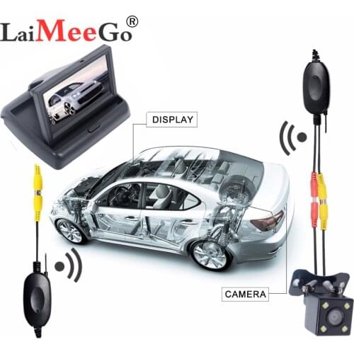 2.4G Wireless Video Transmitter Receiver Kit for Car Rear View Camera and DVD Monitor Screen Reverse Backup Rearview Cam