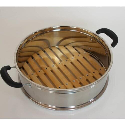 24cm 26cm 30cm 32cm 34cm 36cm Chinese food steamer basket stainless steel bamboo dumplings steamer buns mushiki 24-36CM