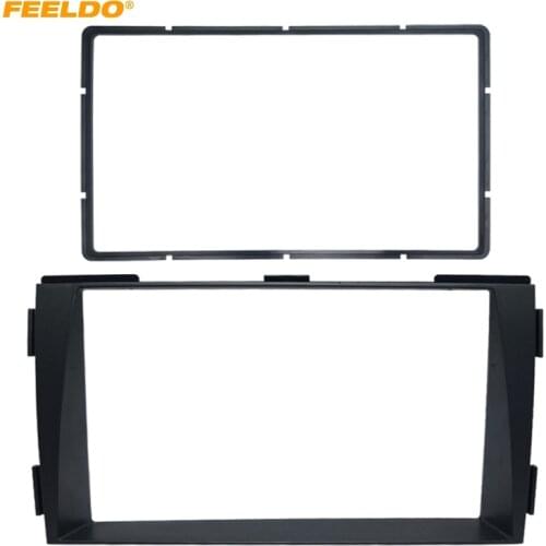 FEELDO Car 2Din Radio Fascia Frame for Hyundai Sonata NFC 2009-2010 Stereo Face Panel Dash Installation Trim Kit