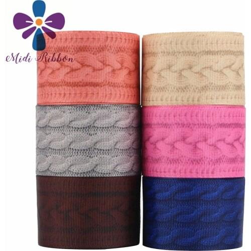 Free Shipping 50 Yards 16mm-75mm Thermal Transfer Pattern Grosgrain Ribbon For Handmade Bow Sewing Supplies