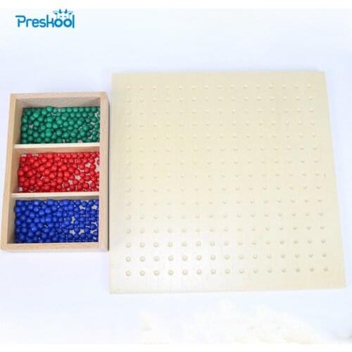 Baby Toy Montessori Small Patterns for Square Root Bead Board for Early Childhood Education Preschool Training Toys