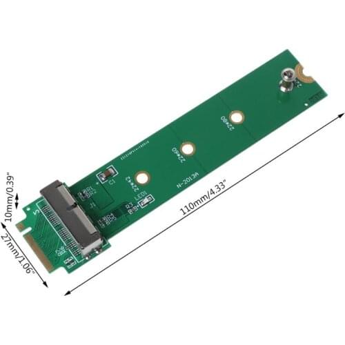For macBook Air Pro 12+16 Pins SSD to M.2 Key M (NGFF) PCI-e Adapter Converter Card for PC Computer Accessories ABCD