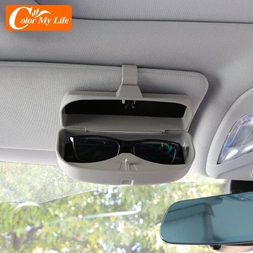 Color My Life Car Sun Visor Glasses Box Sunglasses Case Holder Storage Box for Kia Rio K2 K3 K5 Sportage R KX5 QL Accessories