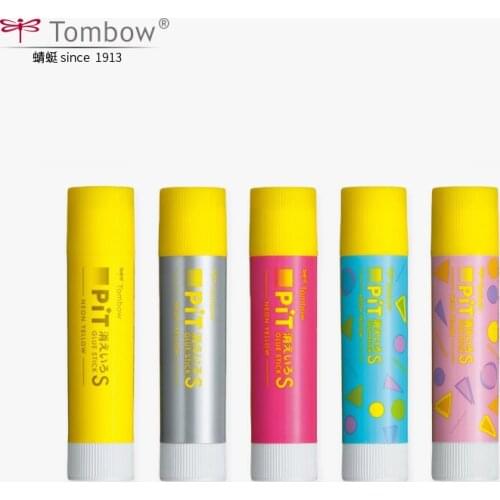 Japan Tombow Pit Solid Glue Stick Adhesive High Viscosity Fluorescent Color Discoloration Glue DIY Tools