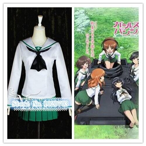 Girls und Panzer Miho Nishizumi Saori Takebe Hana Isuzu Yukari Akiyama Mako Reizei Cosplay Costume