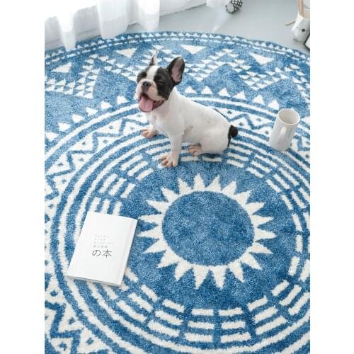 Nordic Carpet Thick Round Rug For Living Room Home Bedroom Carpet Coffee Table Mat Study Morocco Room Carpet Rug Mandala Chair