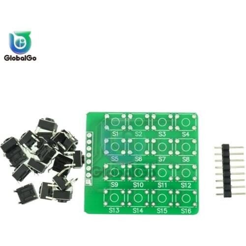 8pin 4*4 Matrix Switch Keyboard Keypad Array Module ABS Plastic Keys 4x4 16 Key Button Membrane Switch DIY Kit for Arduino
