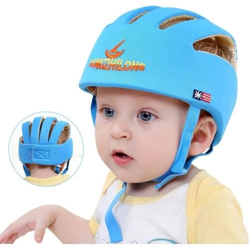 Soft Adjustable Infant Baby Safety Hat Helmet Cotton Toddler Kid Head Protection Cap For Baby Boy Girl Running Walking Crawling