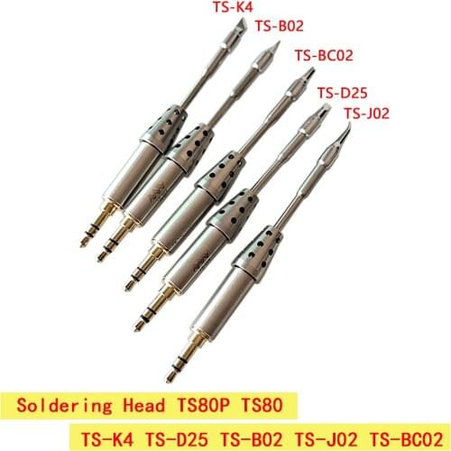 TS-K4 TS-D25 TS-B02 TS-J02 TS-BC02 Original Soldering Head TS80P Replacement Solder Tip TS K4 D25 B02 BC02 J02 Solder Tools Set
