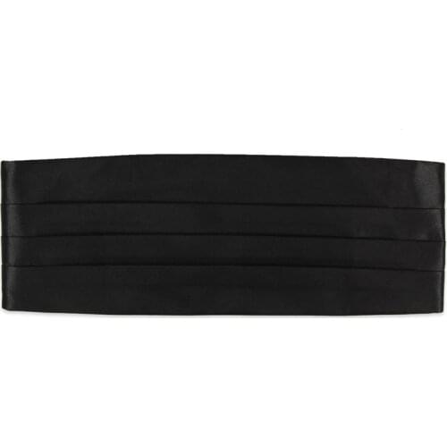 2020 New Men Black Dress Girdle High Quality Cummerbunds for Men Business Suit Wedding Party Girdles With Gift Box