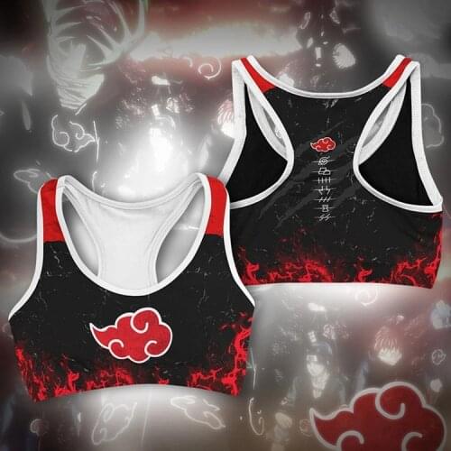 New Anime Hokage Konoha Deidara Cosplay Costumes Swimsuit Red Cloud Symbol Sweatpants Women Men Sportswear Top Pants Suit