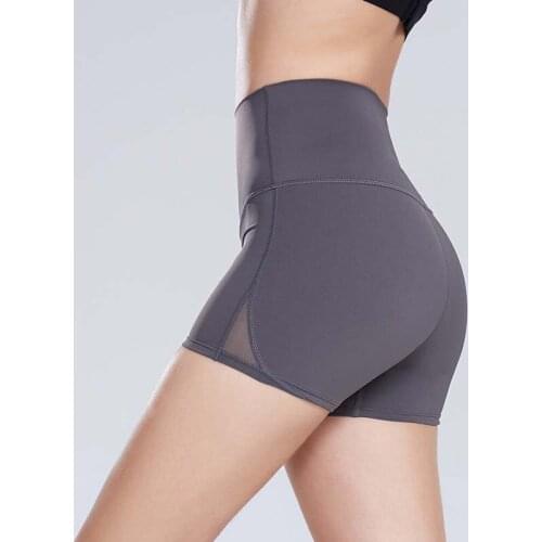 New Summer High Waist Workout Nylon Seamless Gym Leggings Fitness Scrunch Butt Running Sport Women Elasticity Yoga Short D121