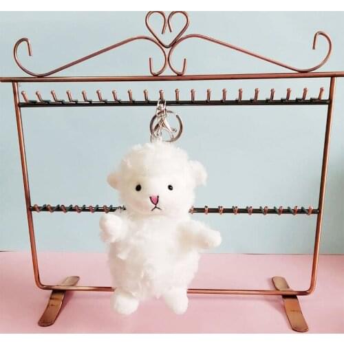 12CM Lamb Pendant Little Sheep Bag Pendant Creative Soft Key Chain Ring Plush Keychains Doll Toy