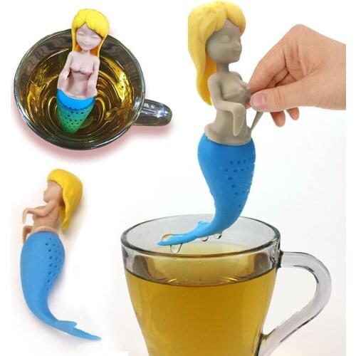 Silicone Mermaid Tea Bag Strainer Tea Infuser Teapot Accessories Tea Leaf Herbal Tool Reusable Tea Filter 1Pc