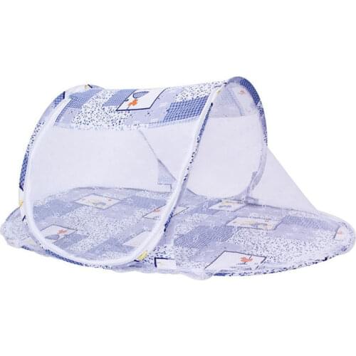 Foldable Newborn Baby Crib Netting Kids Portable Baby Bed Mosquito Net Boat Type Sleep Bed Zipper Curtain Infant Play Bed Tent