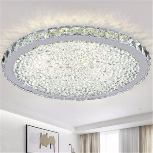 LED ceiling light Circular 80cm ring clear Amber colorful K9 crystal Living room ceiling lamp 110-220V free shipping