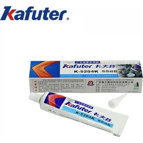 Kafuter 80g k-5204k LED thermal conductive silicone CPU bonding adhesive quick-drying thermal silica curable coefficient 1.6