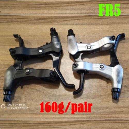 Line pull Brake FR5 Aluminum Alloy V-brake Disc Brakes Levers Mountain Bike Bicycle brake Handle Crank Black himalo