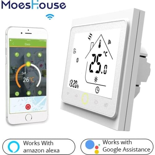 WiFi Smart Thermostat Temperature Controller for /Electric Floor Heating Water /Gas Boiler Works with Alexa Google Home