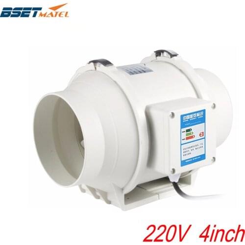 220V 4inch Silent Wall Extractor Exhaust Duct Ventilation Fan Air Blower Window Ventilator Vent Kitchen Bathrooms Bedroom Home