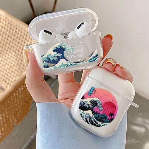 Wave of Kanagawa Cover For Apple Airpods 2/1 3 Earphone Coque Soft TPU Fundas Case Air Pods Pro Covers Earpods Airpod Box Bags