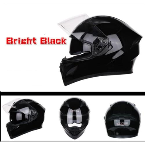 Bright Black Stylish Four Season Double Shield Motorcycle HELMET DOT ECE Approved Flip Up Motorbike HELMET Motorbikes