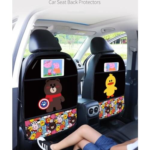 Car Seat Back Protectors Back of Seat Organizers Protective Car Seat Cartoon Cover for Kids,Anti-dirt Mat, Waterproof Car Cushio