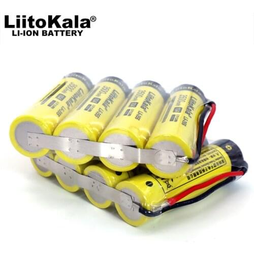 1/2/4 Piece LiitoKala Lii-35S 14000mAh 1S4P 3.7V 18650 3500mAh*4 14ah Rechargeable lithium battery DIY welding silicone wire