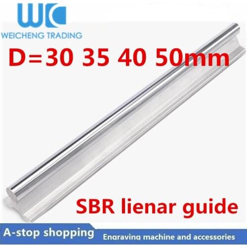 1pc Linear Guide Rail SBR30 SBR35 SBR40 SBR50 100-1150mm Fully Supported Linear Rail Shaft Rod For CNC Parts D30 D35 D40 D50mm