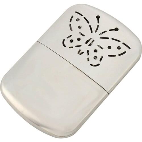 10pcs New Arrival Stainless Steel Pocket Hand Warmer Indoor Outdoor Small Handy Warmer Heater Drop Shipping