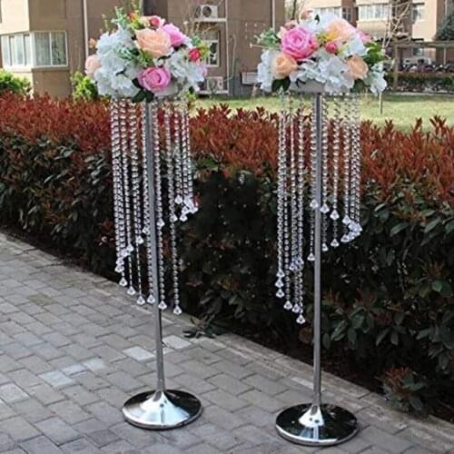 2Pcs/lot Elegant Sparkling Crystal Clear Garland Chandelier Wedding Cake Stand Birthday Barty Supplies Decorations