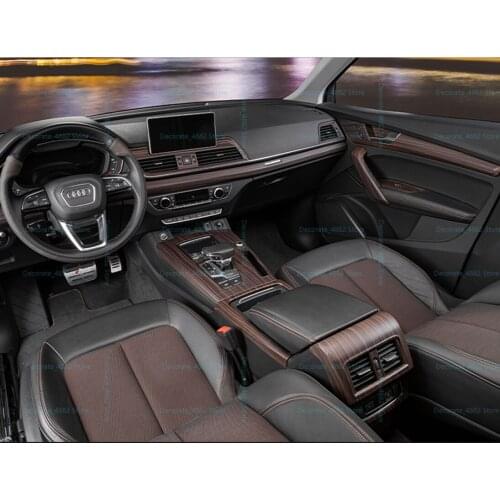 For Audi Q5L 2018-2021 9 piece set Cover Trim ABS Chrome plated of Interior Refit Kit