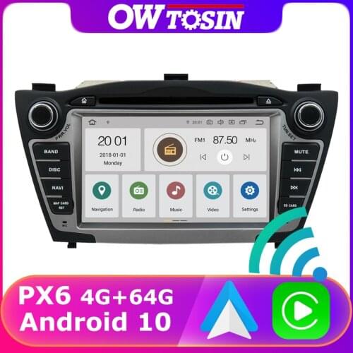 PX6 4+64G Car DVD Media For Hyundai IX35 Tucson 2009-2015 GPS Carplay Android 10.0 TDA7850 Radio Bluetooth 5.0 Android auto HDMI