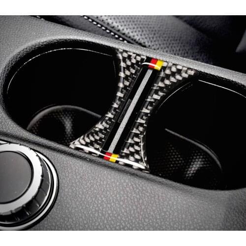 Carbon Fiber car accessories interior cup hoder decor car sticker For Mercedes W169 W117 W156 A Class CLA GLA car styling