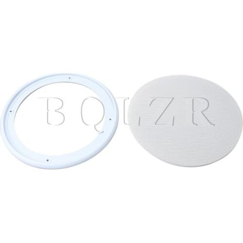 BQLZR 8" Car Speaker Grille Mesh Cover Circle Guard Loudspeaker Net Cover DIY Speaker Accessories White