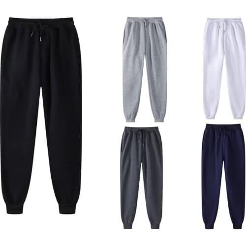 Brand Pants Men And Women Winter Casual Pants Fashion Jogging Autumn Black White Sports Pants Solid Color Daily Sweatpants