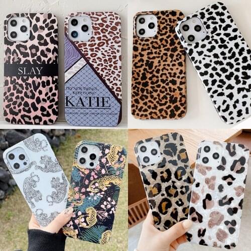 Leopard Print Phone Case For iPhone 11 12 Pro Max XR XS Max X 8 7 Plus Luxury Soft Silicone Colorful Fashion Shell For iPhone 12