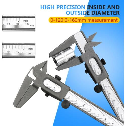 Metal Caliper Slide Gauge Meter Gadget Tool 0.01mm Silver Practical Durable Dial Instrument Stainless Steel Parts