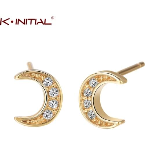 Kinitial Women's Gold Earrings