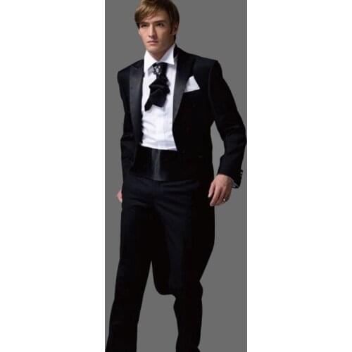White black stage clothing for men suit set with pants mens wedding suits costume groom tuxedo formal dress suit + pant + tie