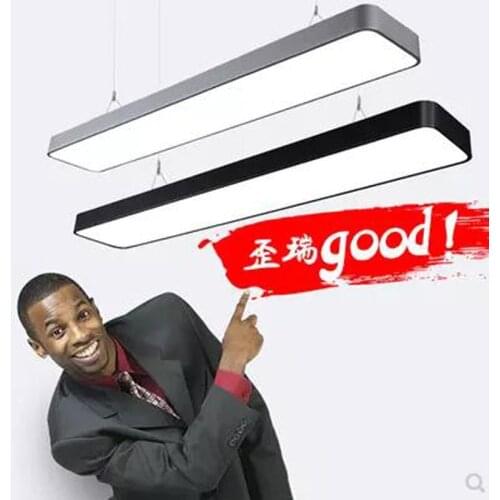 L LED office chandelier Modern minimalist rounded rectangular office building office light lamp lighting fixture ceiling lmap