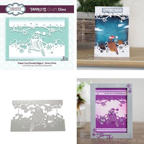 Christmas owl lace Metal cutting dies cross stitch scrapbooking diesstencil Holiday card christmas new cutting dies for new 2021