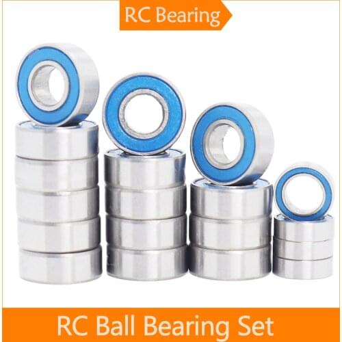 Traxxas RC Ball Bearing Set for SLASH 2WD STAMPEDE BANDIT 19Pcs ABEC-3 MR115RS 5x11x4mm MR85RS 5x8x2.5mm Blue Sealed Bearings