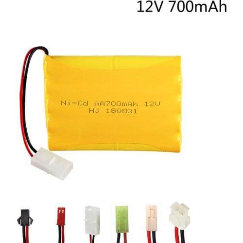 12v 700mah NICD Battery 12v Ni-CD battery pack for RC toy Car Boat GUN TANK Truck Trains RC toy model AA Battery free shipping