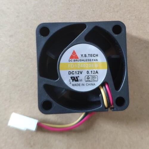 Original 40*40*20mm 4cm ventilation fan FD124020EB 12V 0.12A 3wires