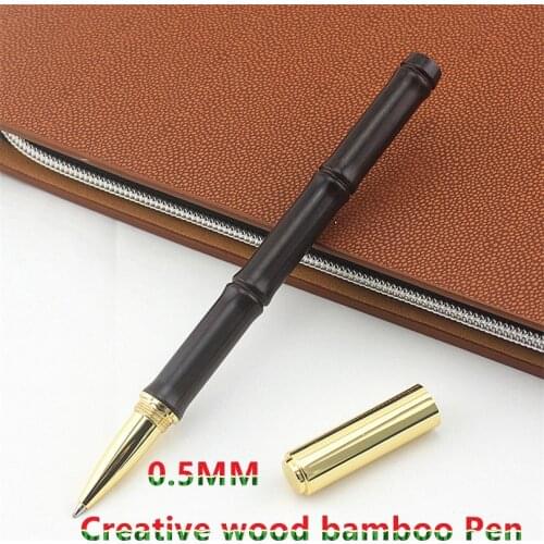 High Quality Luxury Wood Rollerball Pen Metal Ballpoint Pens 0.5 MM Nib Ink Pens for School Student Finance Office Writing