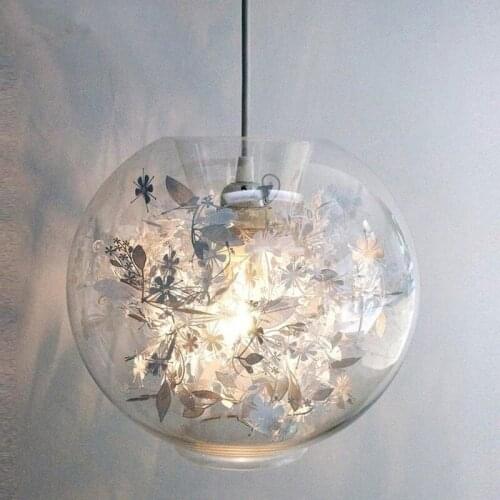 Modern Clear Glass Ball Led Pendant Lights Dining Room Pendant Lamp Loft Bedroom Hanging Light Fixtures Free Shipping