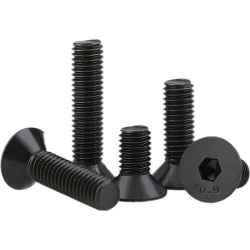 10PCS M1.6 10.9 level high-strength countersunk/flat head hexagon socket screw