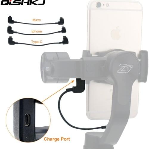 Gimbal Charging Cable For Lightning Type C Micro-USB for Zhiyun Smooth 4 3 Q Feiyutech Vimble 2 Android Samsung iPhone Cable